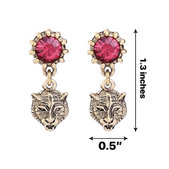 Angry cat face earrings - Picture 6 of 7